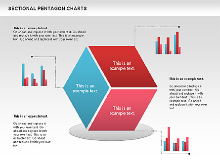 Sectional Hexagon Chart Presentation Template, Master Slide