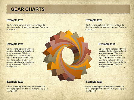 Gears Chart Presentation Template, Master Slide