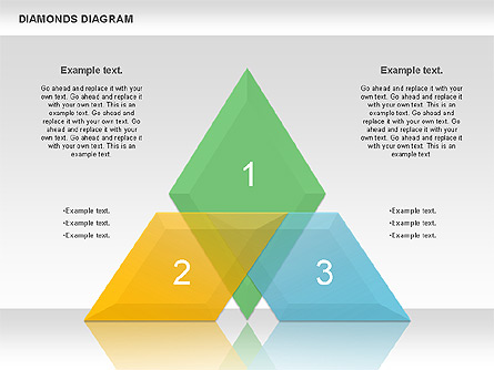 Transparent Diamonds Diagram Presentation Template, Master Slide