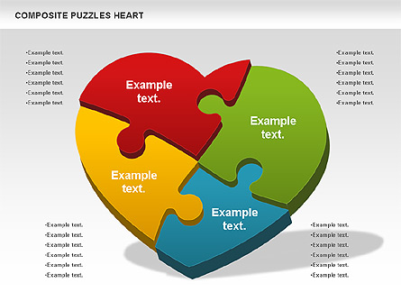 Puzzle Heart Presentation Template, Master Slide