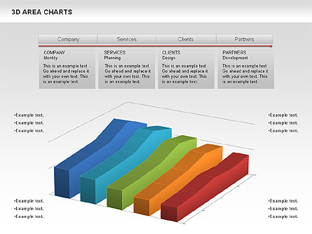 3D Area Chart (data driven) Presentation Template, Master Slide