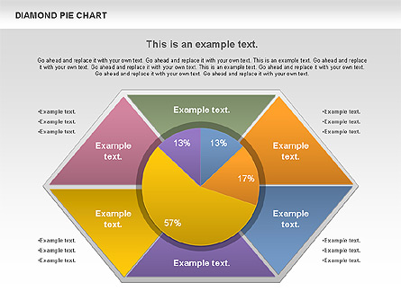 Diamond Pie Chart Presentation Template, Master Slide
