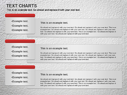 Text Boxes Chart Presentation Template, Master Slide