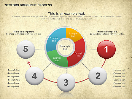 Sectors Doughnut Process Diagram Presentation Template, Master Slide
