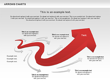 Arrows and Statuettes Chart Presentation Template, Master Slide