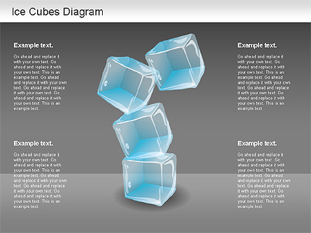 Ice Cubes Diagram Presentation Template, Master Slide