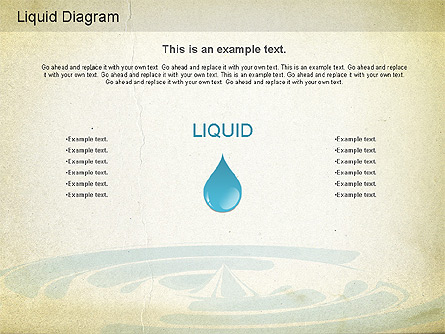 Liquid Diagram Presentation Template, Master Slide