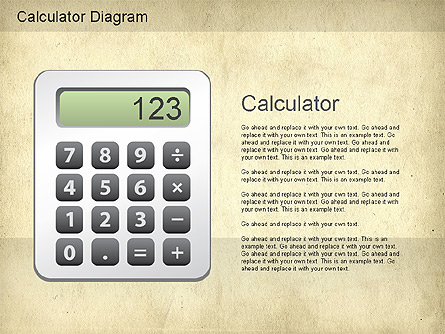 Calculator Diagram Presentation Template, Master Slide