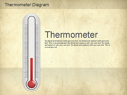 Thermometer Diagram Presentation Template, Master Slide