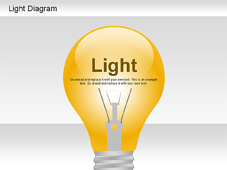 Light Shapes Diagram Presentation Template, Master Slide