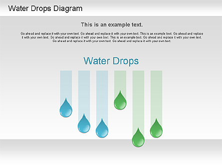 Water Drops Diagram Presentation Template, Master Slide
