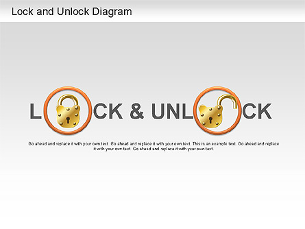 Lock Unlock Diagram Presentation Template, Master Slide