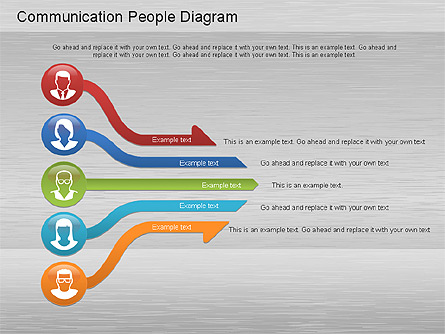 Communication People Diagram Presentation Template, Master Slide