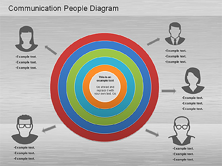 Communication People Diagram for Presentations in PowerPoint and ...