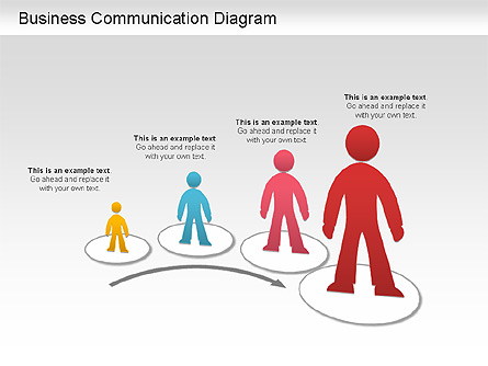 Business Communication Diagram Presentation Template, Master Slide