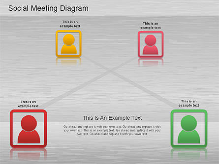Social Meeting Diagram Presentation Template, Master Slide