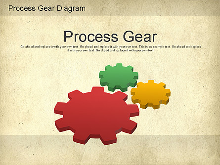 Working Gears Diagram Presentation Template, Master Slide