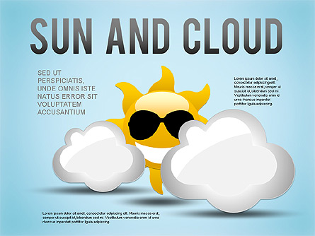 Sun and Clouds Shapes Presentation Template, Master Slide