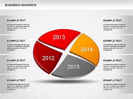 Years Compare Pie Chart Presentation Template, Master Slide