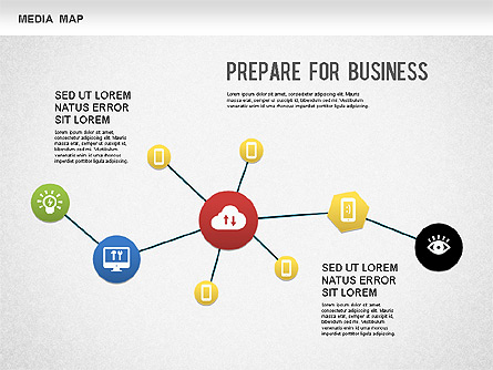 Media Map Presentation Template, Master Slide