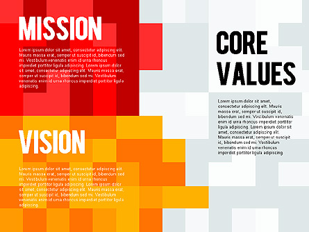 Mission, Vision and Core Values Diagram Presentation Template, Master Slide