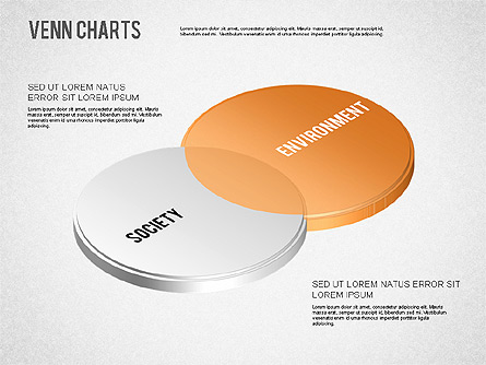 Colored Venn Diagram Presentation Template, Master Slide