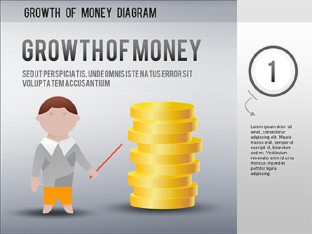 Growth of Money Diagram Presentation Template, Master Slide