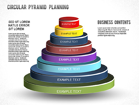 Circular Pyramid Diagram Presentation Template, Master Slide