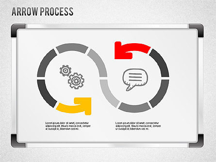 Arrow Process Diagram with Icons Presentation Template, Master Slide