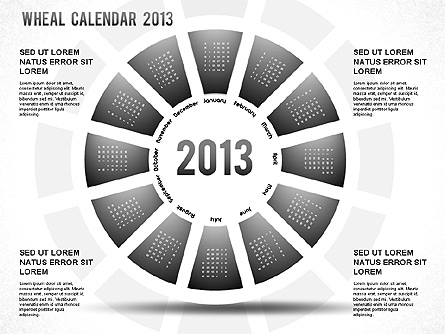 2013 PowerPoint Wheel Calendar Presentation Template, Master Slide