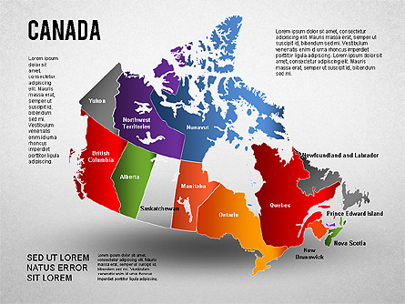 Canada Presentation Diagram Presentation Template, Master Slide