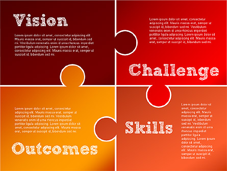 Challenge and Outcomes Diagram Presentation Template, Master Slide