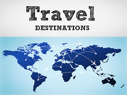 Travel Destinations Diagram Presentation Template, Master Slide