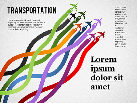 Airfares Diagram Presentation Template, Master Slide