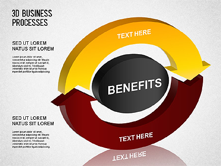 3D Business Process Diagram Presentation Template, Master Slide