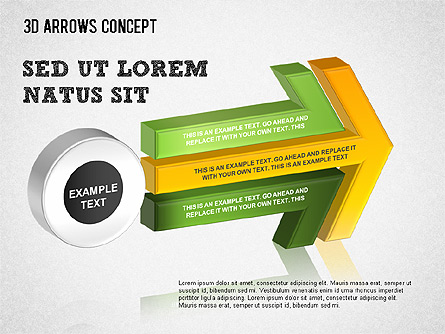 Complex Process Arrows Presentation Template, Master Slide