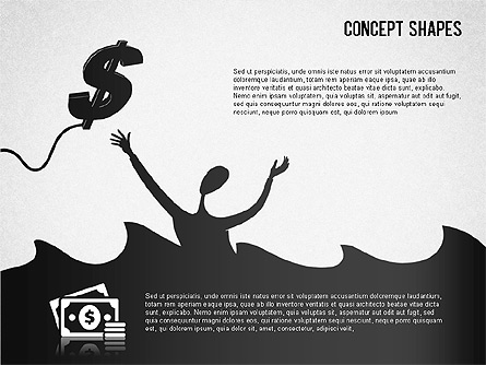 Financial Concept Shapes Presentation Template, Master Slide