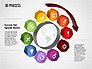 3D Circle Process with Icons slide 1