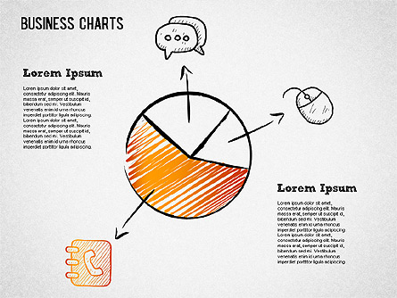 Sketch Drawing Style Charts Presentation Template, Master Slide
