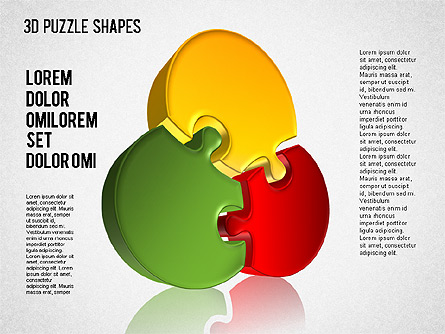 3D Puzzle Shapes Presentation Template, Master Slide