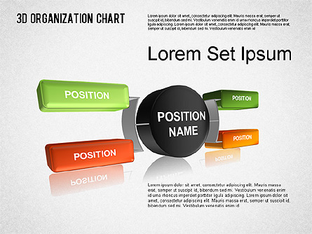 3D Organizational Chart Presentation Template, Master Slide