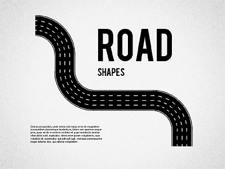 Road Shapes Presentation Template, Master Slide