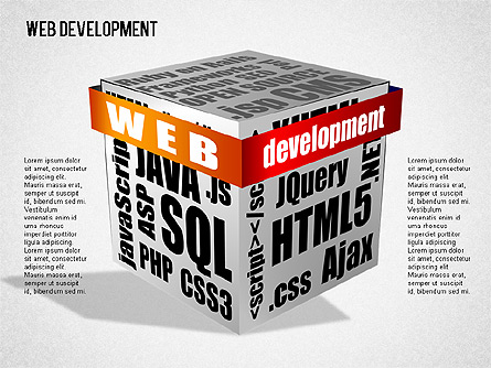 Web Development Diagram Presentation Template, Master Slide