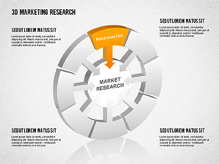 3D Marketing Research Presentation Template, Master Slide