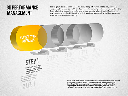 3D Performance Management Diagram Presentation Template, Master Slide