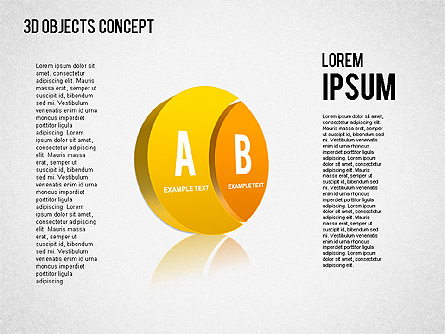 3D Objects Concept Presentation Template, Master Slide