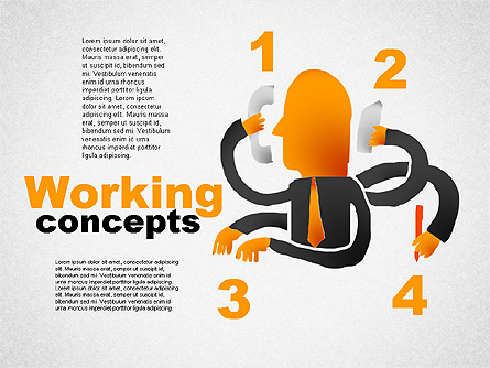 Office Work Concepts Presentation Template, Master Slide
