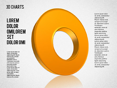 3D Pie and Donut Charts Presentation Template, Master Slide