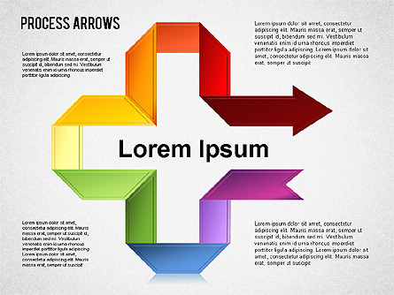 Origami Style Process Arrows Presentation Template, Master Slide