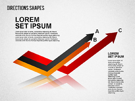 Direction Shapes Presentation Template, Master Slide
